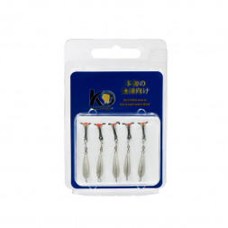 Мормышка Kyoda Черт с подвесным тройником, размер M, вес 1.3 гр серебро 5 шт