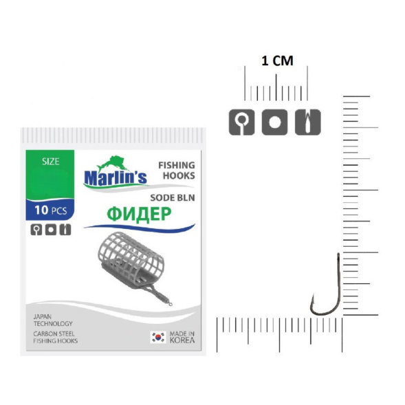 Крючок Marlin&#039;s Фидер Sode BLN №14 10шт M0011BLN-014