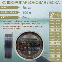 Леска SPRUT Skyline Fluorocarbon Composition EvoTech Classic Titan 0.235 100м