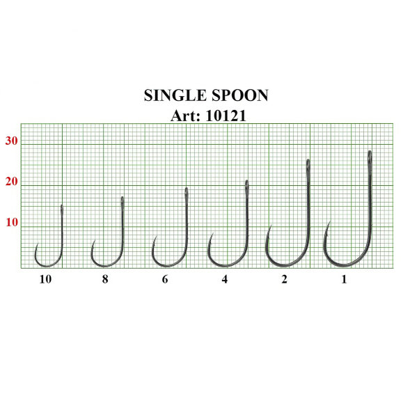 Крючок FISH SEASON Single spoon baitholder №2 BN 7шт 10121-02F
