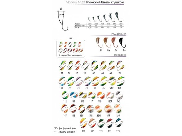 Мормышка W Spider Рижский банан с уш. краш. MW-SP-2025-116, цена за 1 шт.