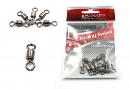 Вертлюг Namazu ROLLING SWIVEL, латунь, цв. BN, р. 10, test-4 кг уп.10 шт