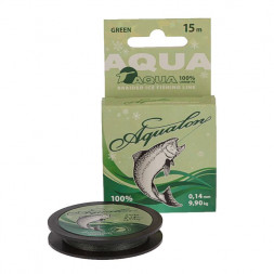 Леска-шнур Aqua Aqualon 15м*0.14мм зимняя темно-зеленая