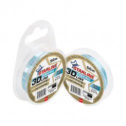 Леска IAM Starline 3D Fishing Line 50m, диаметр 0,14 мм Голубой