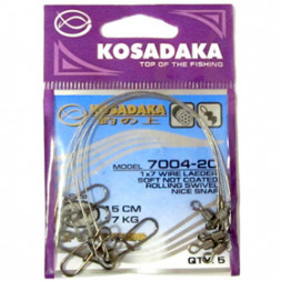 Поводок KOSADAKA Classic 30см 6кг 1x7 5шт KS-7004-02