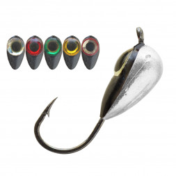 Мормышка вольфрамовая Lumicom Банан с ушком Ф5 AgFL с окун. фосф. гл.