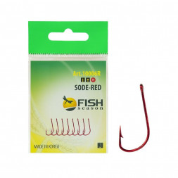 Крючок FISH SEASON Sode-ring №0.5 Red 10шт 10006-R005F