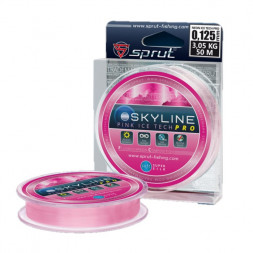 Леска Sprut Skyline Fluorocarbon Composition IceTech PRO Pink 0.255 50м