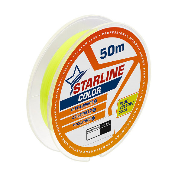 Леска IAM STARLINE 50m Флуоресцентный Жёлтый d0.203