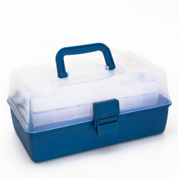 Ящик двухполочный , малый, с прозрачной крышкой B-001