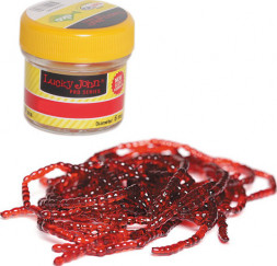 Насадки искусст. Lucky John съедобный Pro S EXTRA BLOOD WORM XL мотыль 160шт.