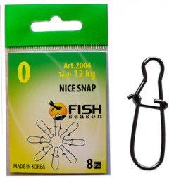 Застежка Fish Season Nice №1 18кг 8шт 2004-1F
