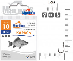 Крючок Marlin&#039;s Карась Tanago BLN №12 10шт M0101BLN-012