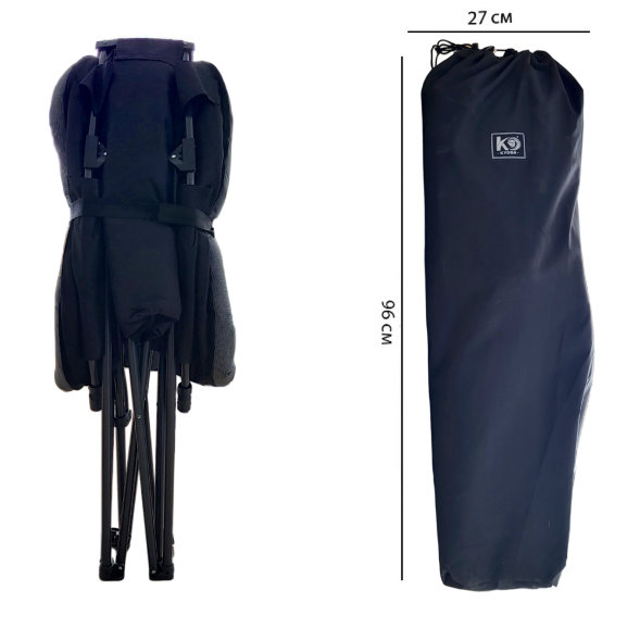 Кресло складное кемпинговое KYODA круглое р.104*84*49 см, цвет серый